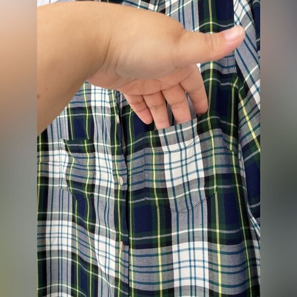 Marine Layer The Dahlia plaid button down dress small - Picture 9 of 17